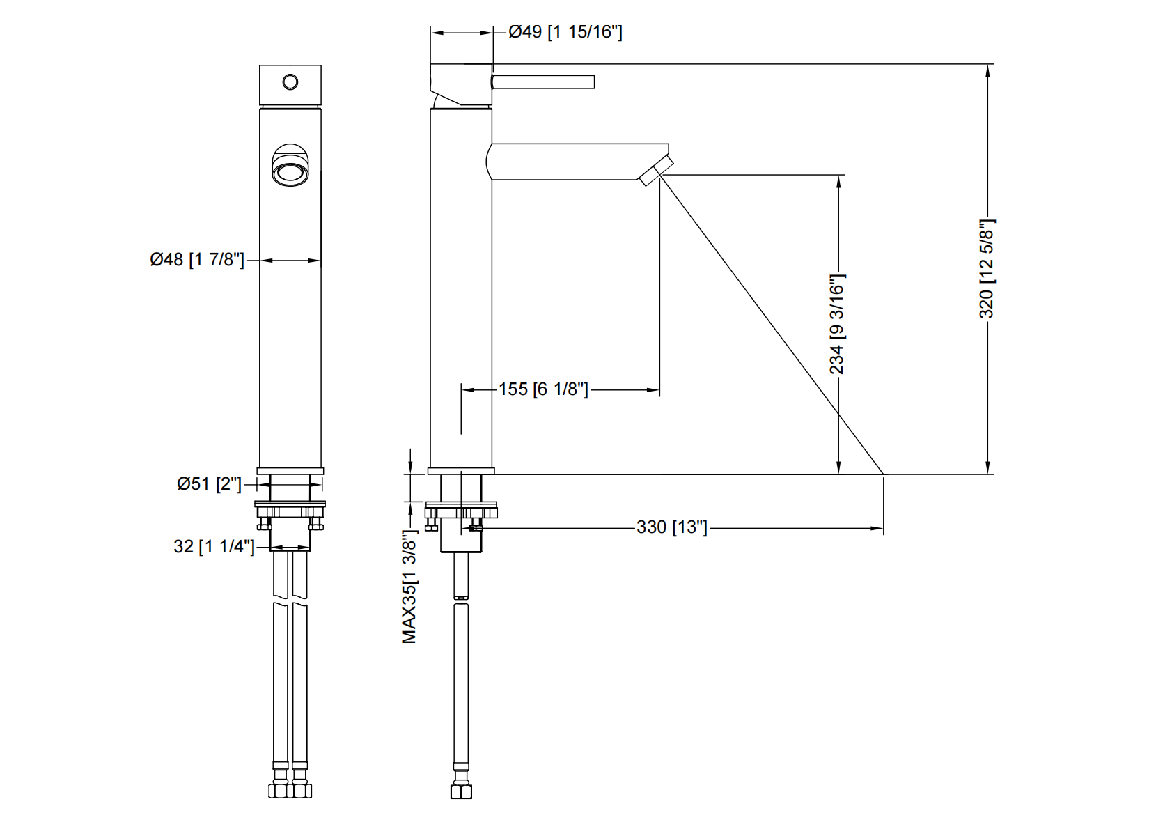 81H10A Tall Basin Mixer