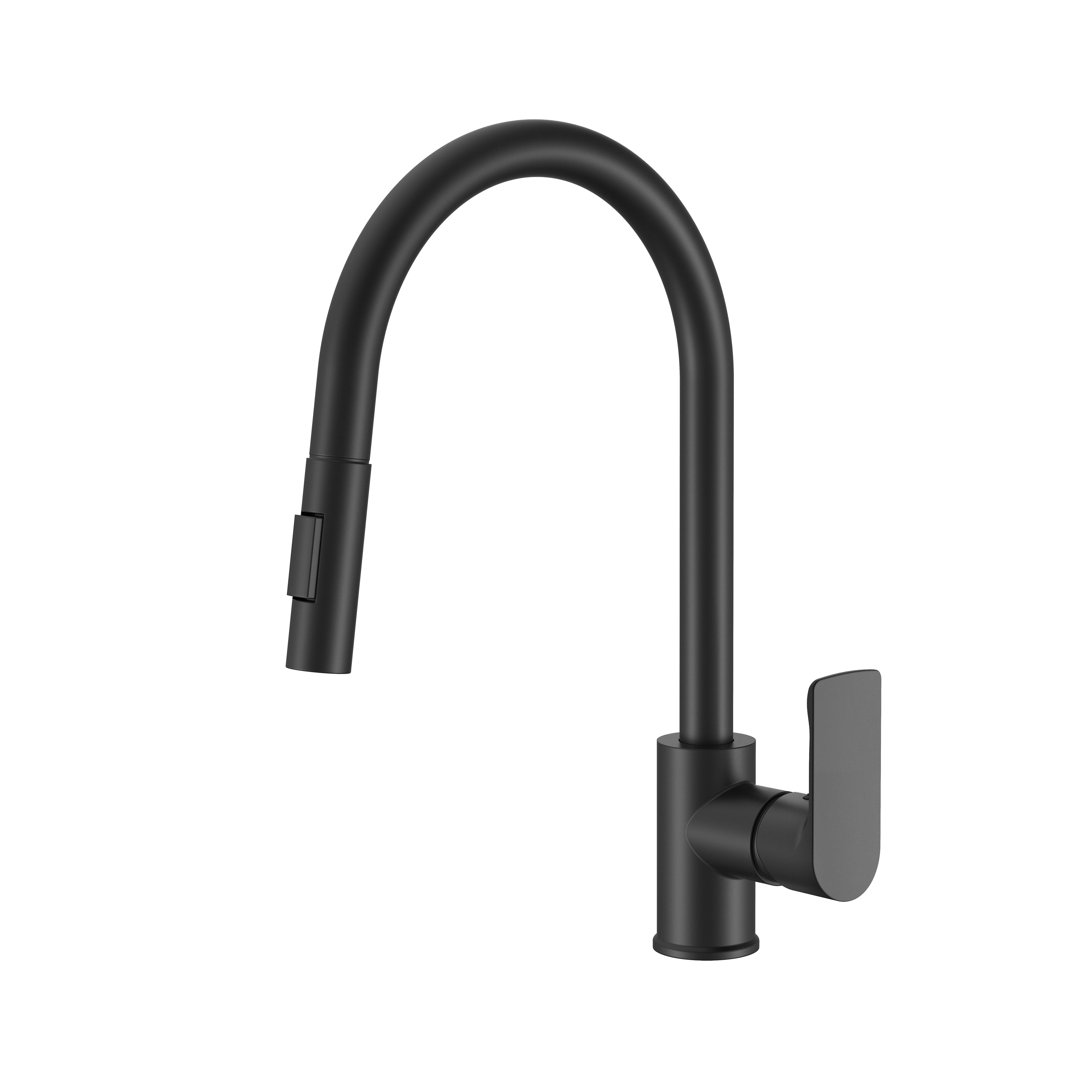 BISTONE 82H09G-D Gooseneck Kitchen Mixer Tap — Available in Chrome, Brushed Nickel, Gunmetal Grey, Matte Black & Brushed Gold