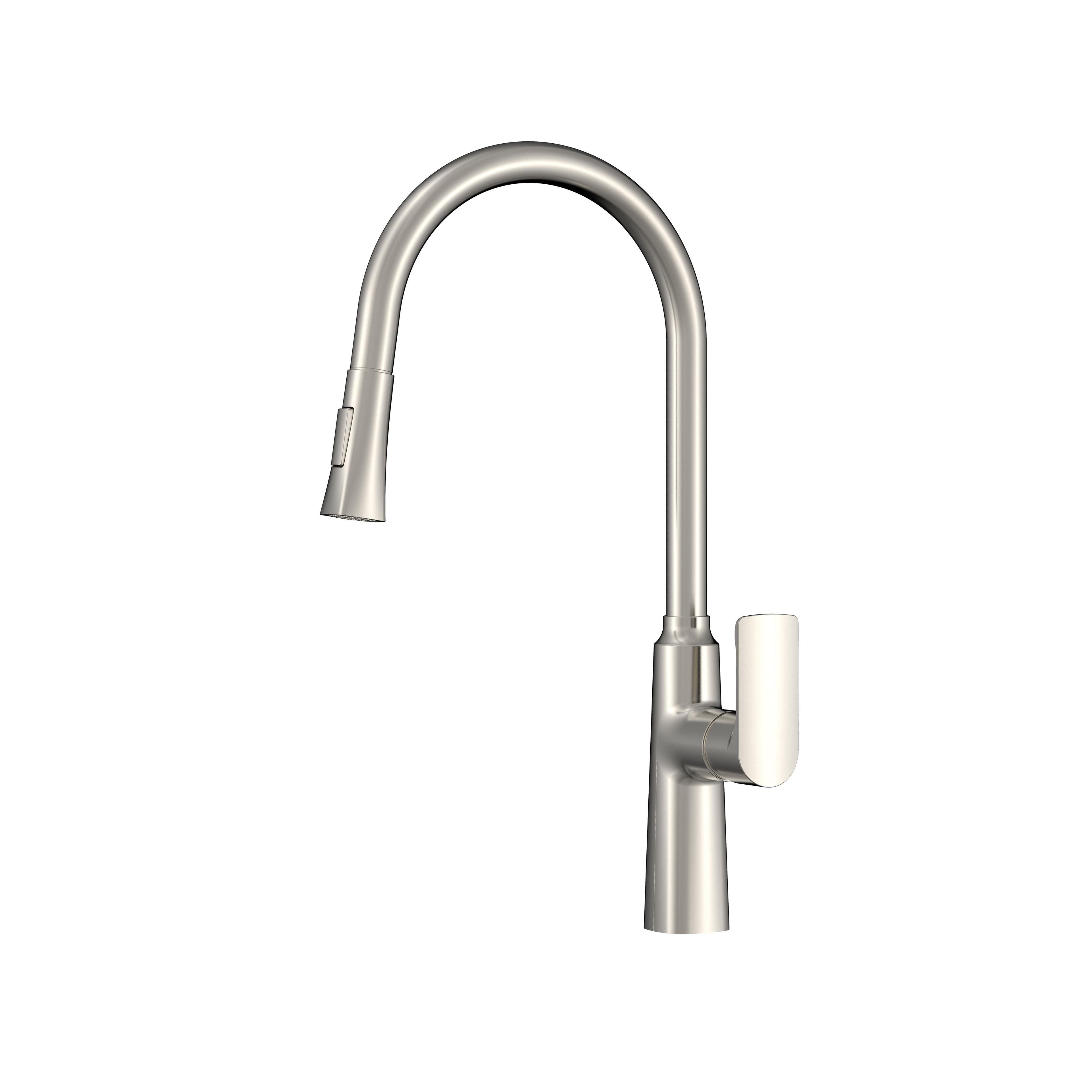 BISTONE 82H51 Pull-Out Kitchen Mixer Tap — Available in Chrome, Brushed Nickel, Gunmetal Grey, Matte Black & Brushed Gold