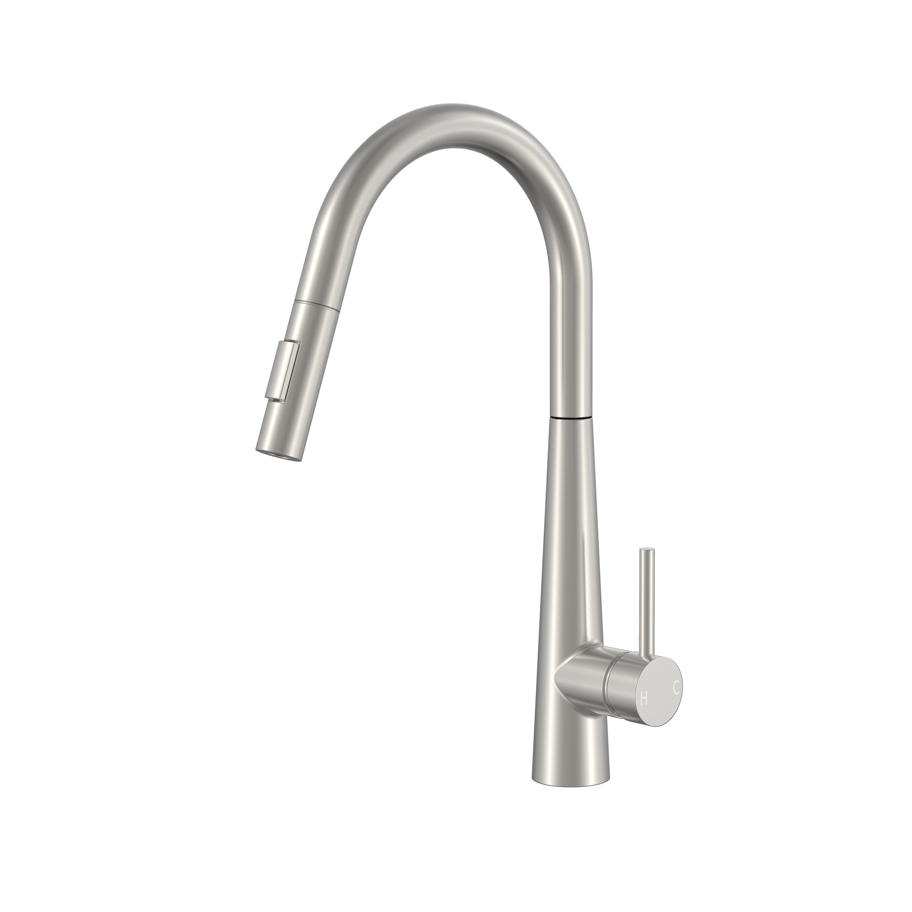 BISTONE 82H52 Pull-Out Kitchen Mixer Tap — Available in Chrome, Brushed Nickel, Gunmetal Grey, Matte Black & Brushed Gold