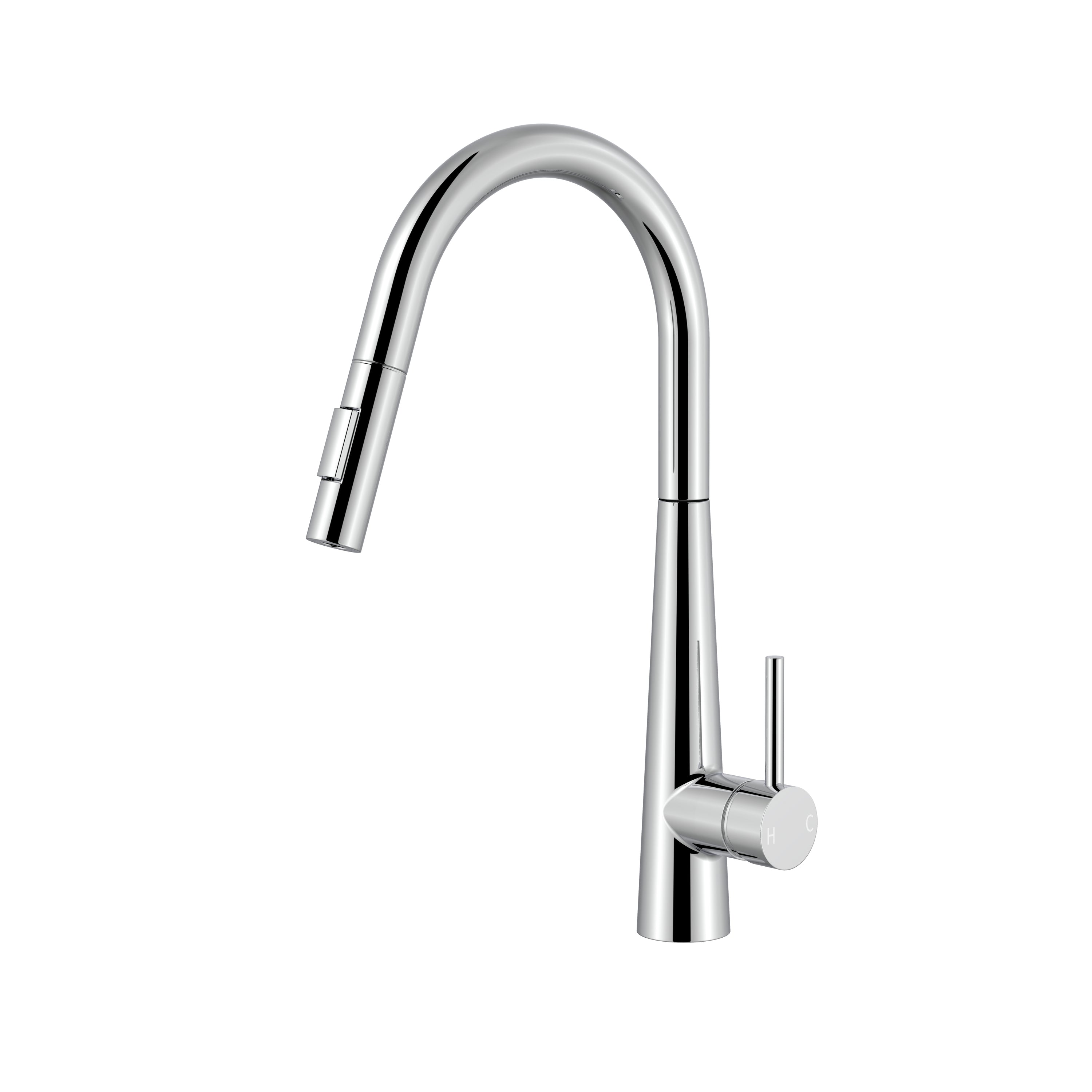 BISTONE 82H52 Pull-Out Kitchen Mixer Tap — Available in Chrome, Brushed Nickel, Gunmetal Grey, Matte Black & Brushed Gold