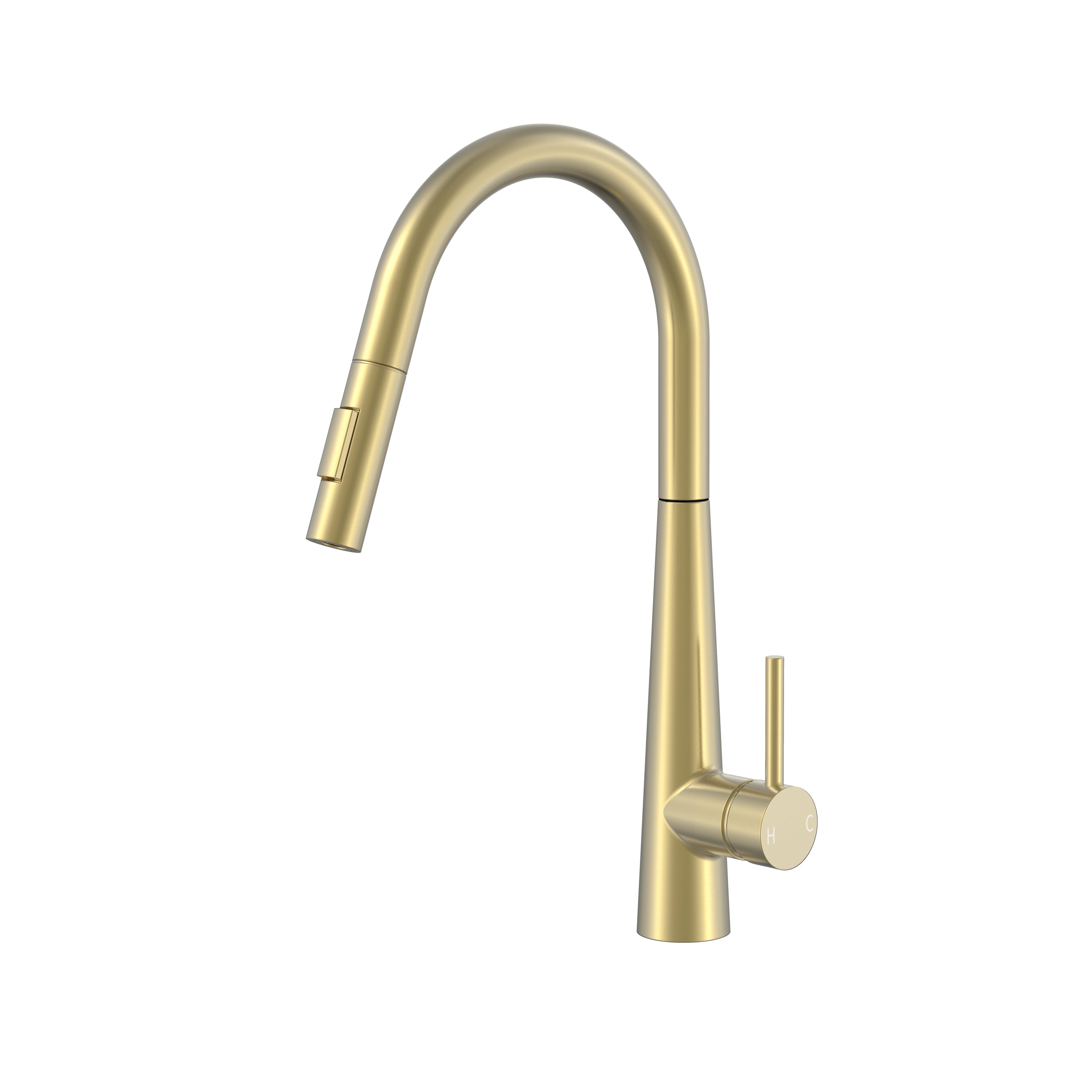 BISTONE 82H52 Pull-Out Kitchen Mixer Tap — Available in Chrome, Brushed Nickel, Gunmetal Grey, Matte Black & Brushed Gold