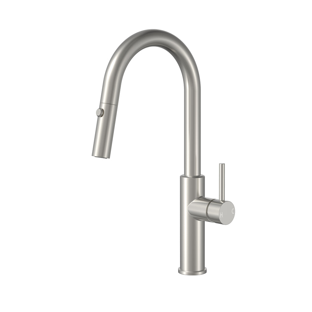 BISTONE 82H55 Pull-Out Kitchen Mixer Tap — Available in Chrome, Brushed Nickel, Gunmetal Grey, Matte Black & Brushed Gold