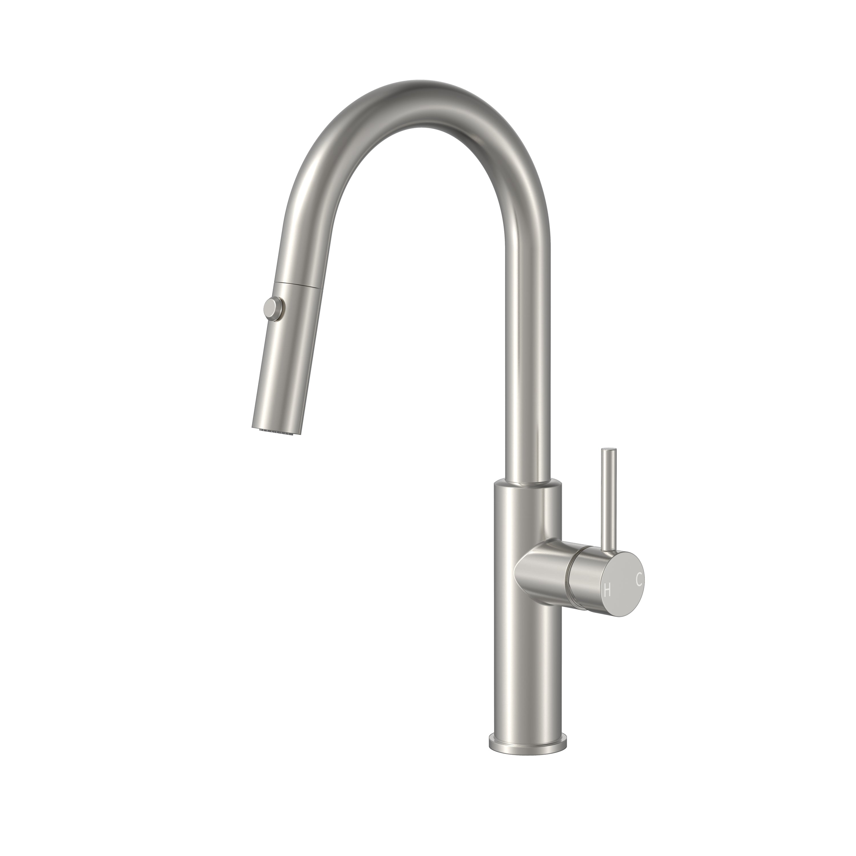 BISTONE 82H55 Pull-Out Kitchen Mixer Tap — Available in Chrome, Brushed Nickel, Gunmetal Grey, Matte Black & Brushed Gold