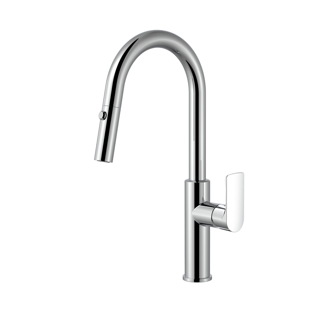 BISTONE 82H55-D Pull-Out Kitchen Mixer Tap — Available in Chrome, Brushed Nickel, Gunmetal Grey, Matte Black & Brushed Gold