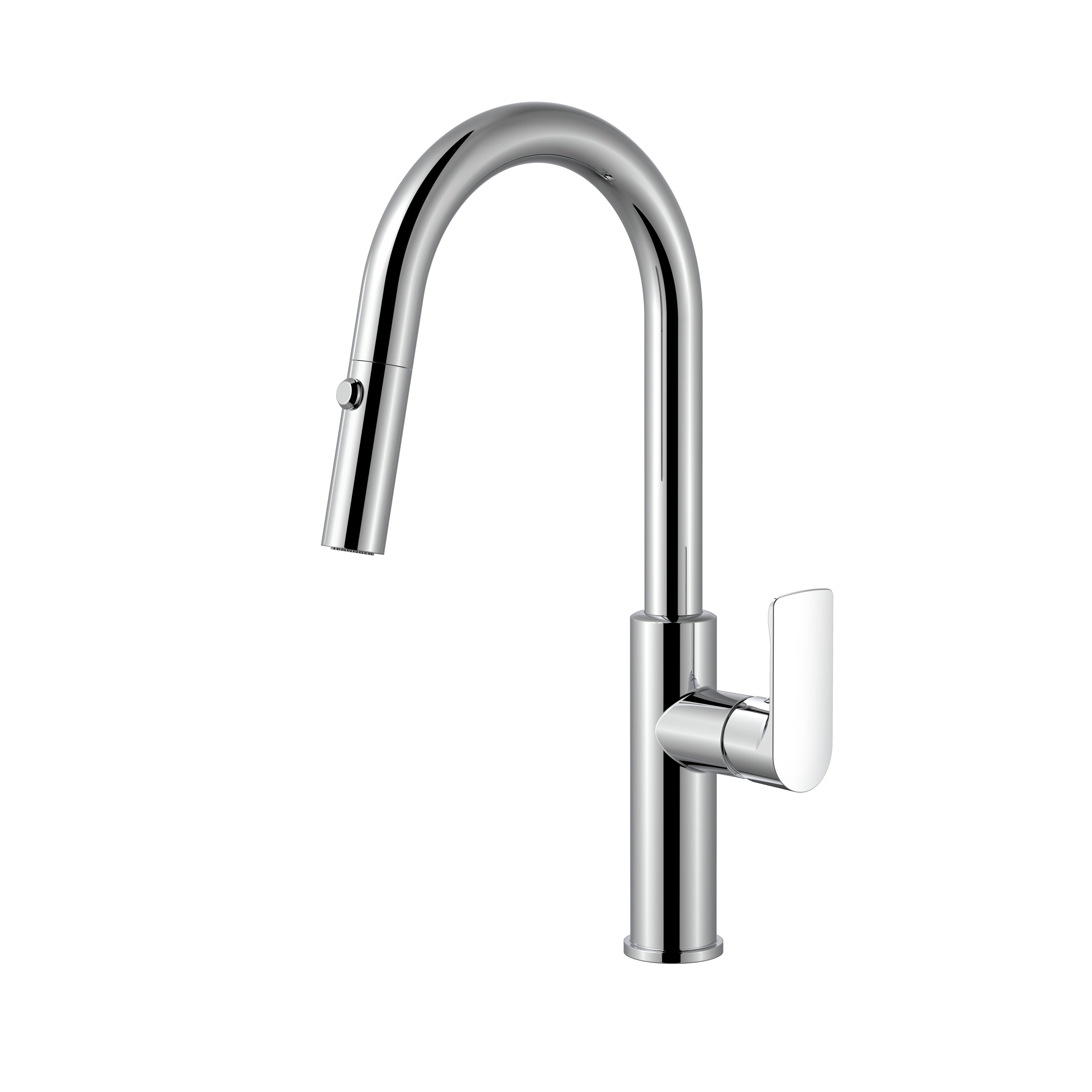 BISTONE 82H55-D Pull-Out Kitchen Mixer Tap — Available in Chrome, Brushed Nickel, Gunmetal Grey, Matte Black & Brushed Gold