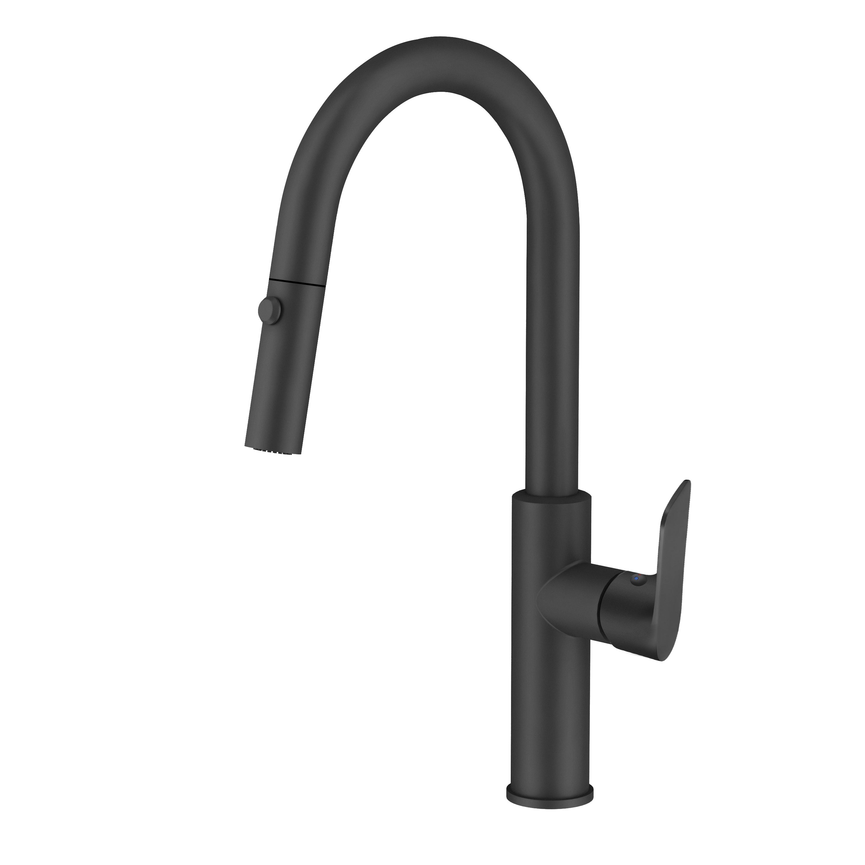 BISTONE 82H55-D Pull-Out Kitchen Mixer Tap — Available in Chrome, Brushed Nickel, Gunmetal Grey, Matte Black & Brushed Gold