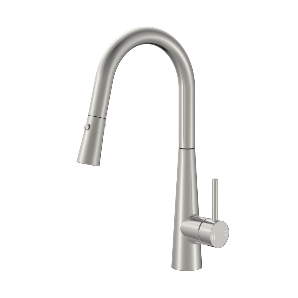 BISTONE 82H60 Pull-Out Kitchen Mixer Tap — Available in Chrome, Brushed Nickel, Gunmetal Grey, Matte Black & Brushed Gold