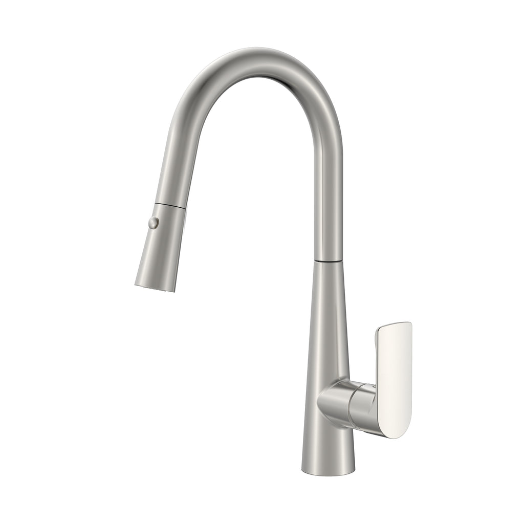 BISTONE 82H60-D Pull-Out Kitchen Mixer Tap — Available in Chrome, Brushed Nickel, Gunmetal Grey, Matte Black & Brushed Gold