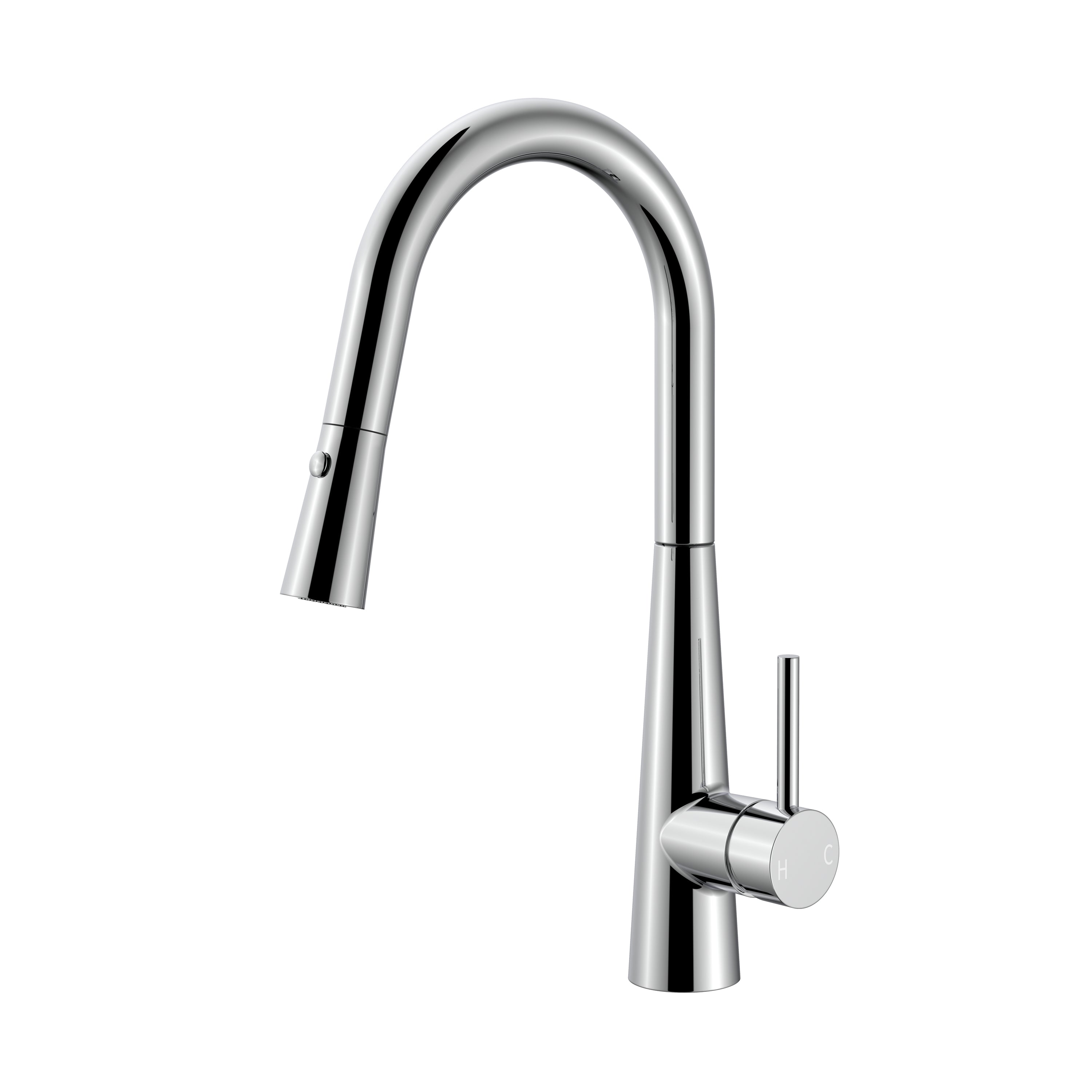 BISTONE 82H60 Pull-Out Kitchen Mixer Tap — Available in Chrome, Brushed Nickel, Gunmetal Grey, Matte Black & Brushed Gold