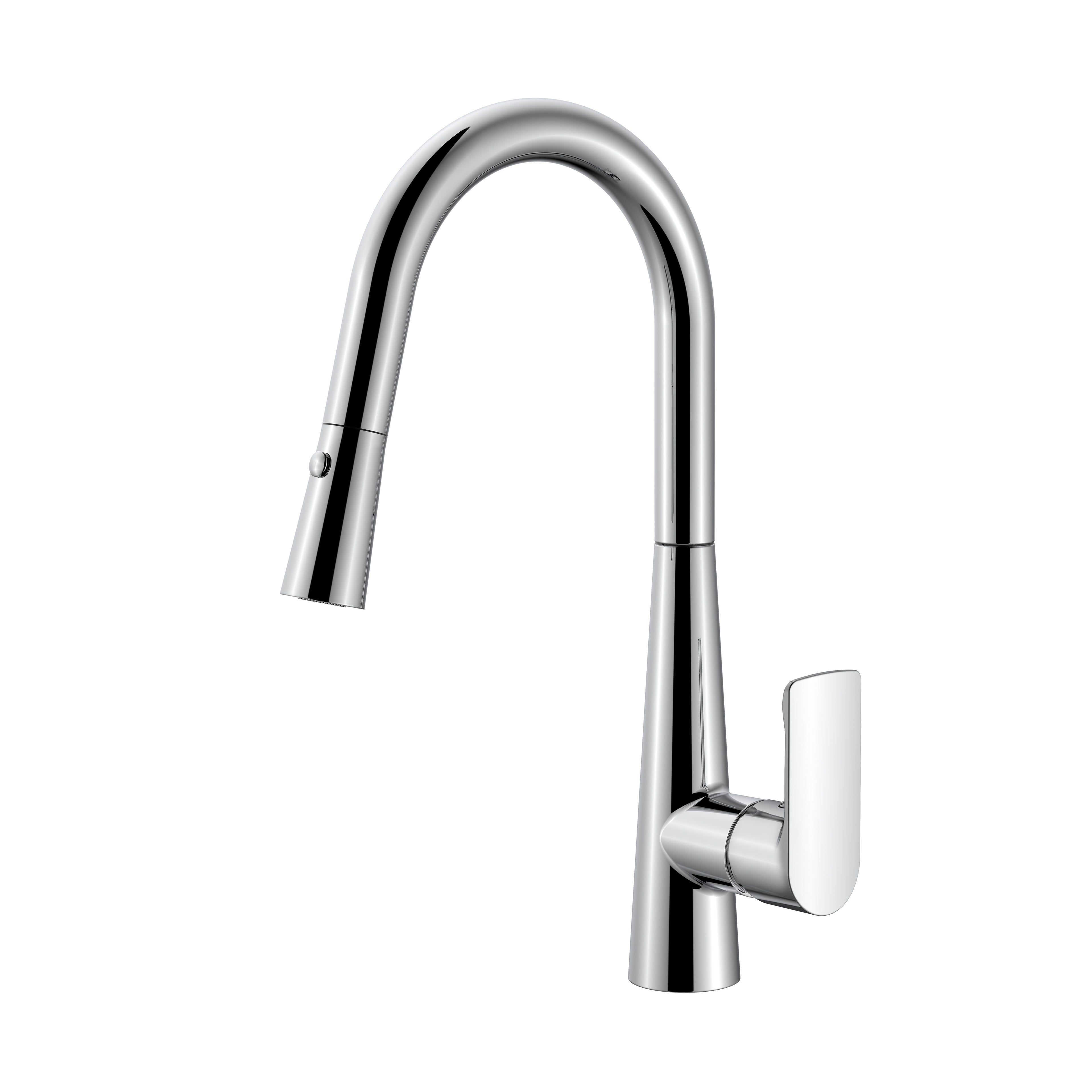 BISTONE 82H60-D Pull-Out Kitchen Mixer Tap — Available in Chrome, Brushed Nickel, Gunmetal Grey, Matte Black & Brushed Gold