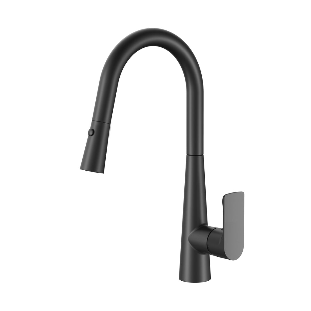 BISTONE 82H60-D Pull-Out Kitchen Mixer Tap — Available in Chrome, Brushed Nickel, Gunmetal Grey, Matte Black & Brushed Gold