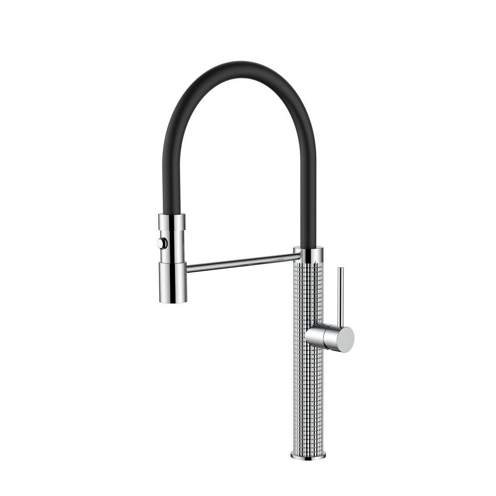 BISTONE 82H66 Professional Coil Kitchen Mixer Tap — Available in Chrome, Brushed Nickel, Gunmetal Grey, Matte Black & Brushed Gold