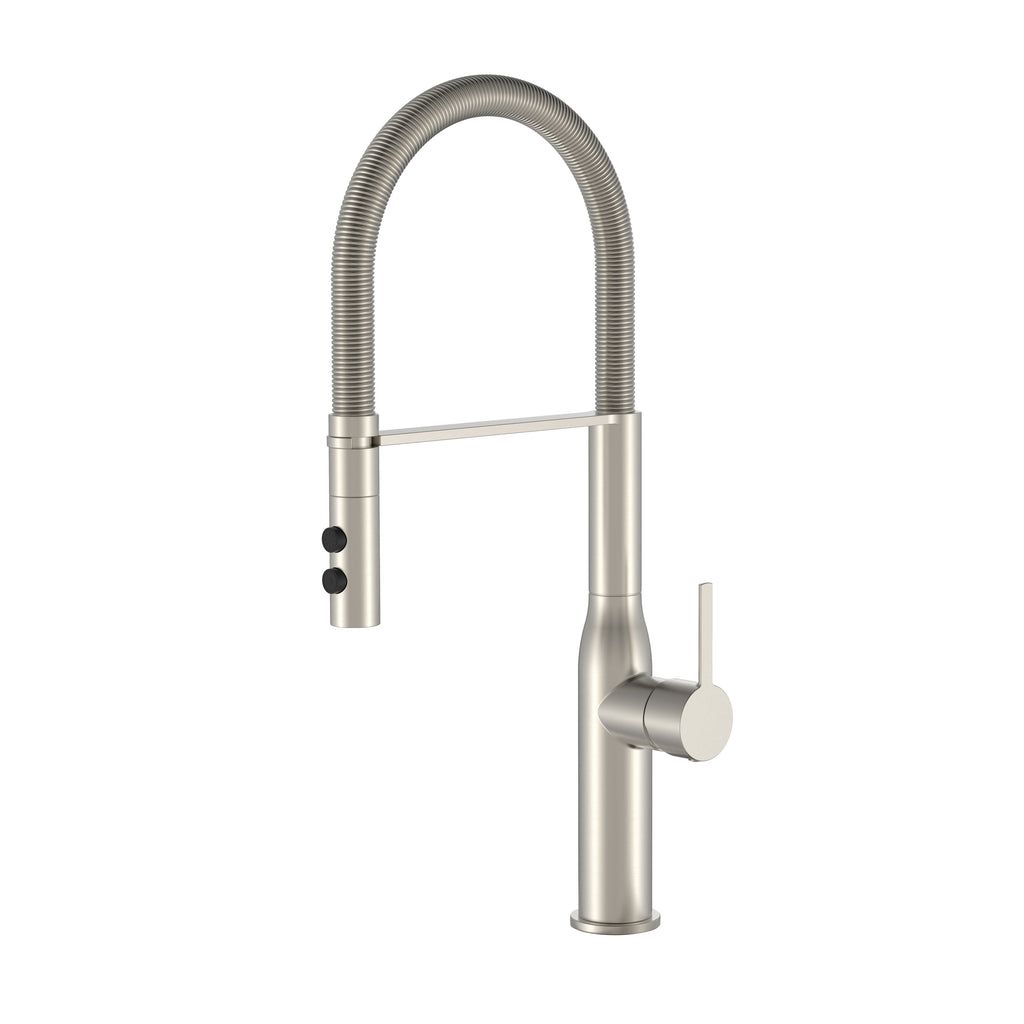 BISTONE 82H72 - Style Coil Kitchen Mixer Tap — Available in Brushed Nickel, Polished Chrome, Gunmetal Grey, Matte Black & Brushed Gold