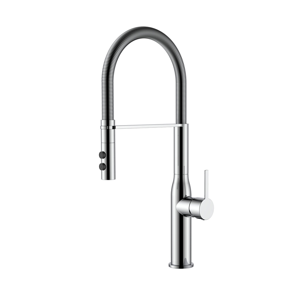 BISTONE 82H72 - Style Coil Kitchen Mixer Tap — Available in Brushed Nickel, Polished Chrome, Gunmetal Grey, Matte Black & Brushed Gold