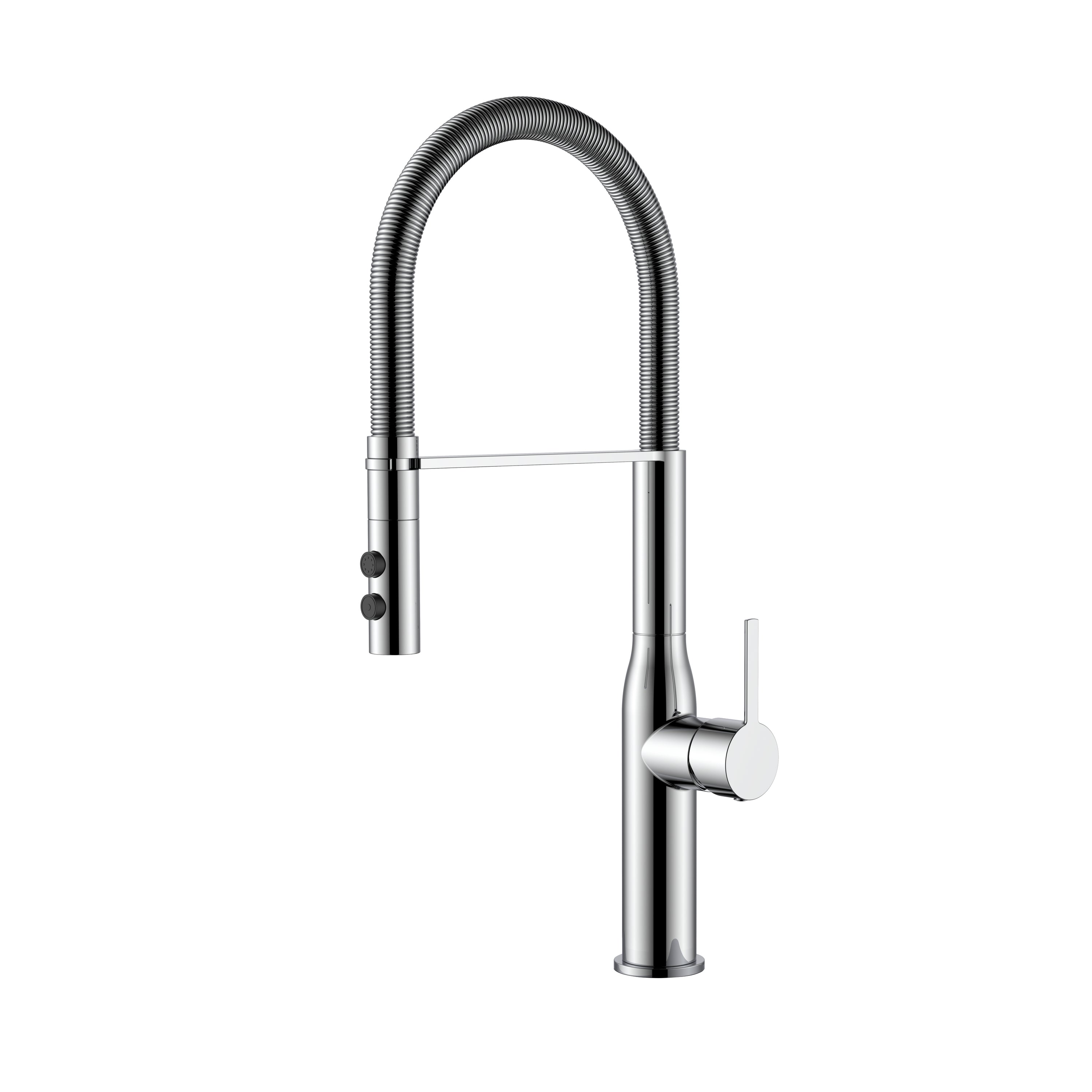 BISTONE 82H72 - Style Coil Kitchen Mixer Tap — Available in Brushed Nickel, Polished Chrome, Gunmetal Grey, Matte Black & Brushed Gold