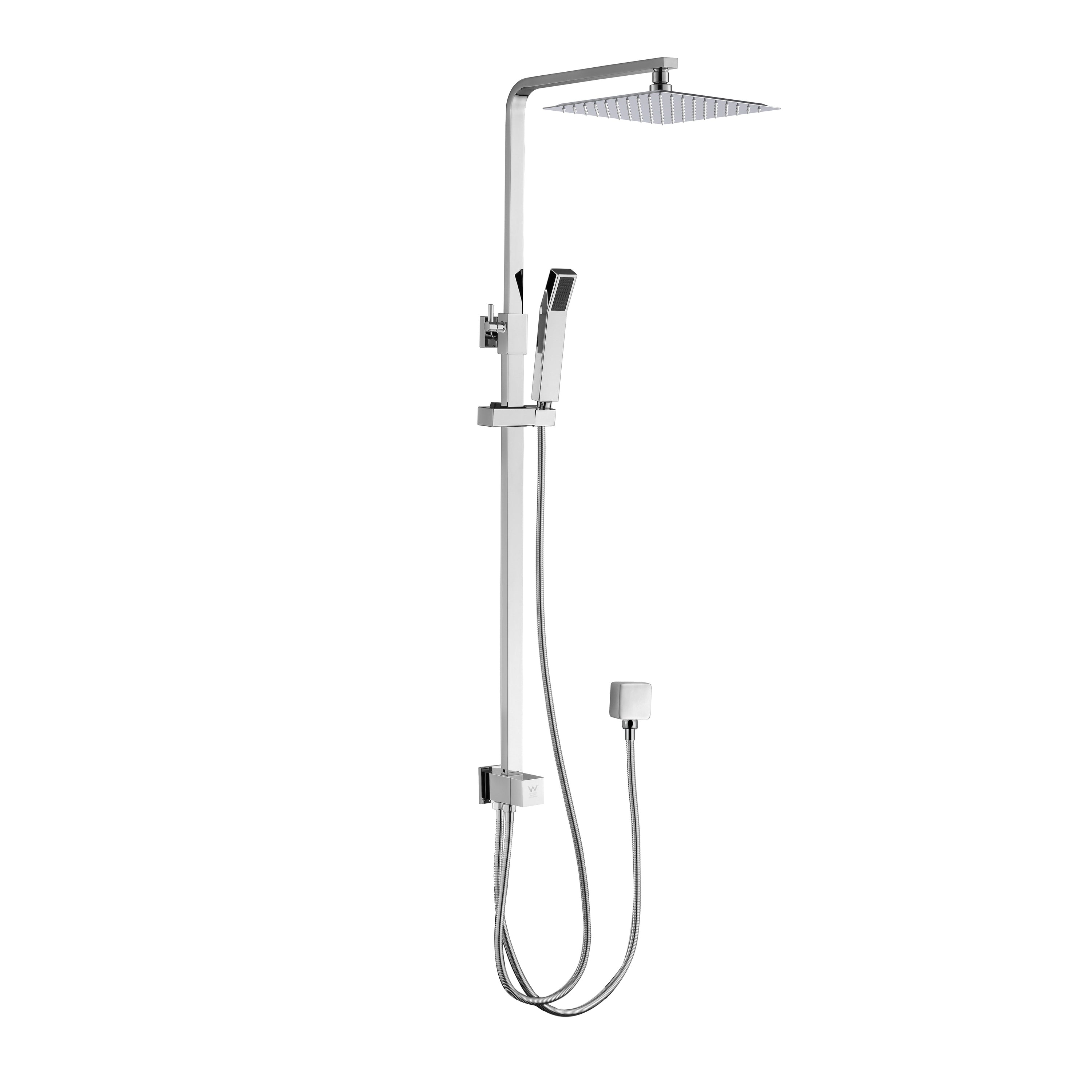BISTONE 86H50 - Shower Sets —with 250mm/300mm, Square/Circular Head Options - Available in Brushed Nickel, Polished Chrome, Gunmetal Grey, Matte Black & Brushed Gold