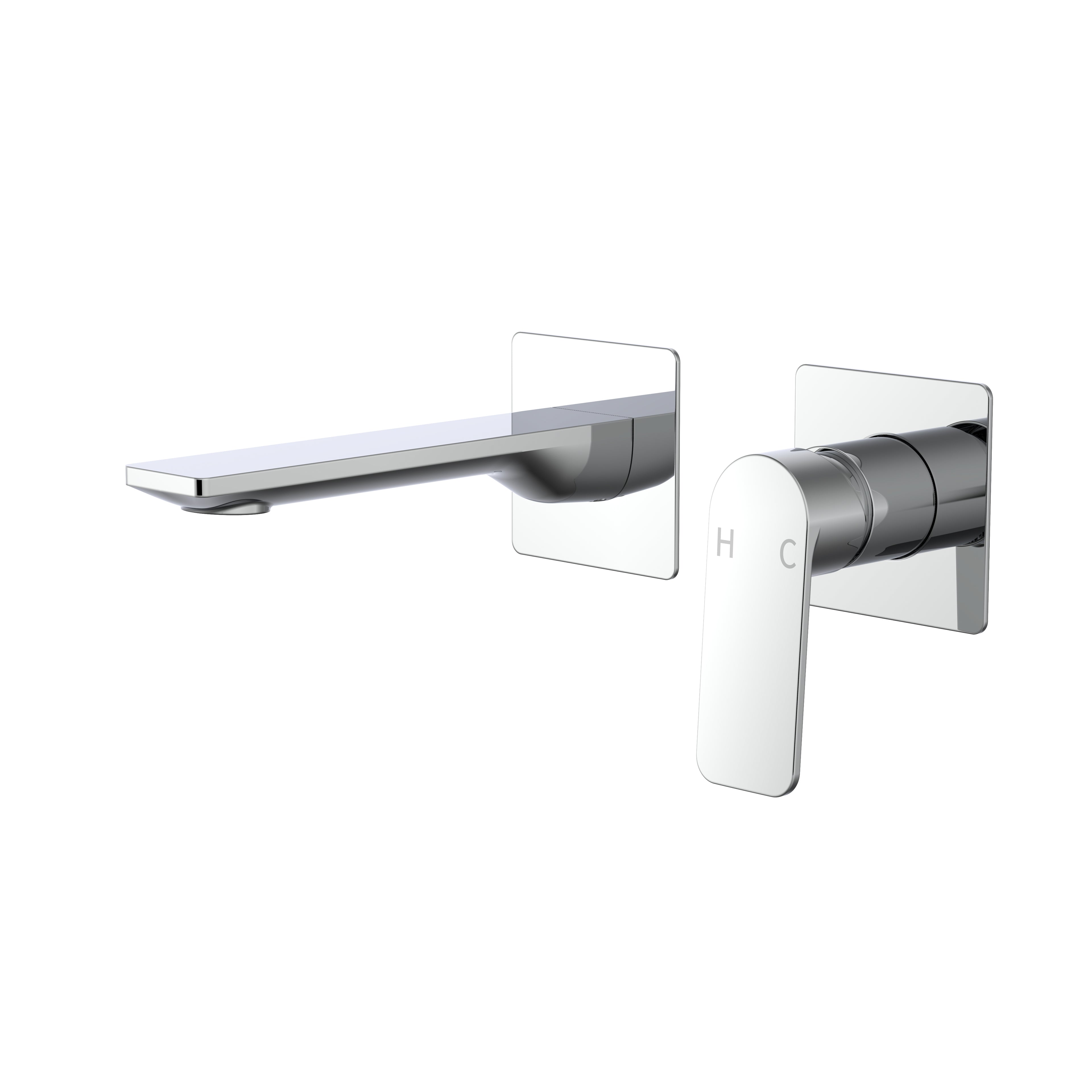 BISTONE 86H83 Wall Shower Mixer Tap — Dual Plate Design — Available in Chrome, Brushed Nickel, Gunmetal Grey, Matte Black & Brushed Gold