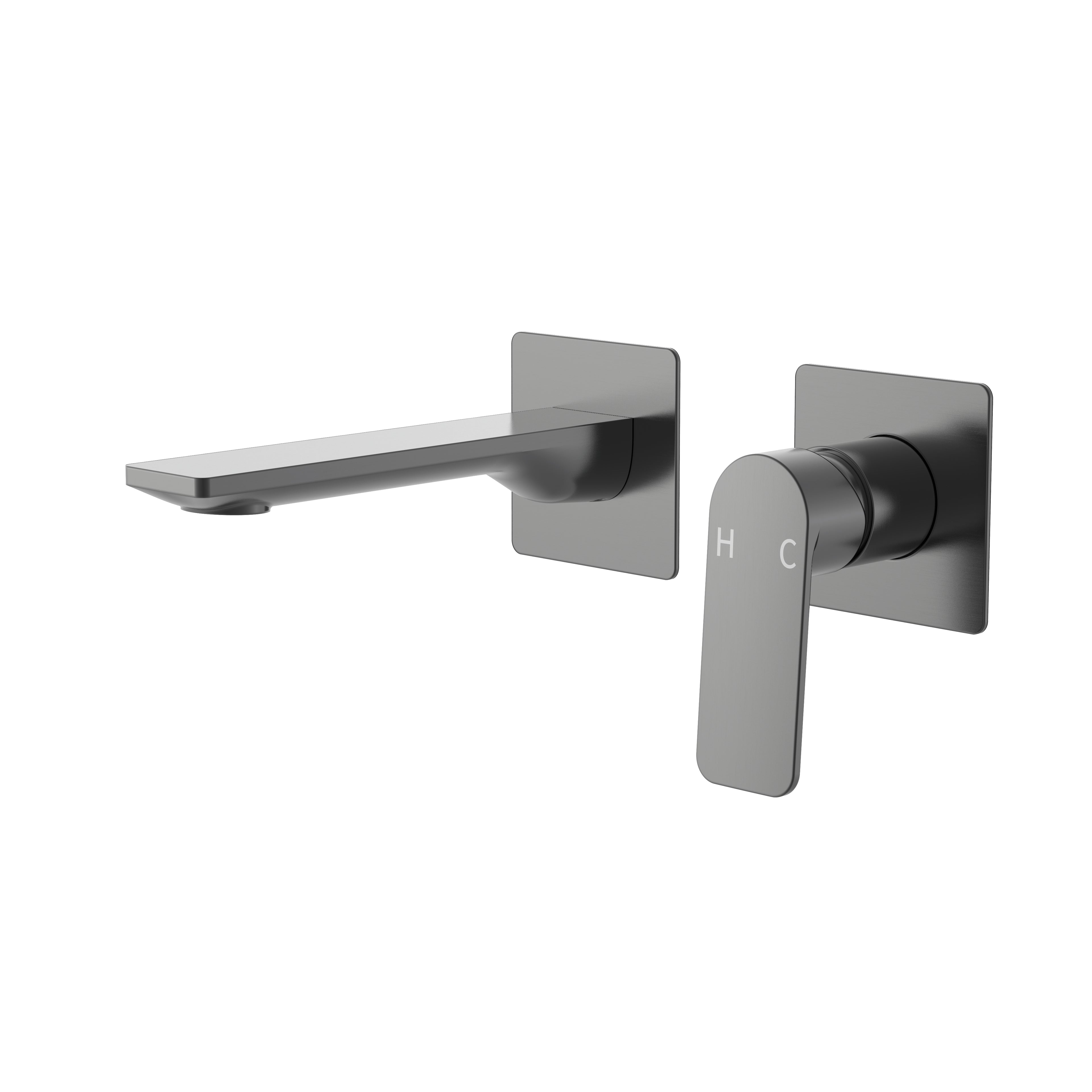 BISTONE 86H83 Wall Shower Mixer Tap — Dual Plate Design — Available in Chrome, Brushed Nickel, Gunmetal Grey, Matte Black & Brushed Gold