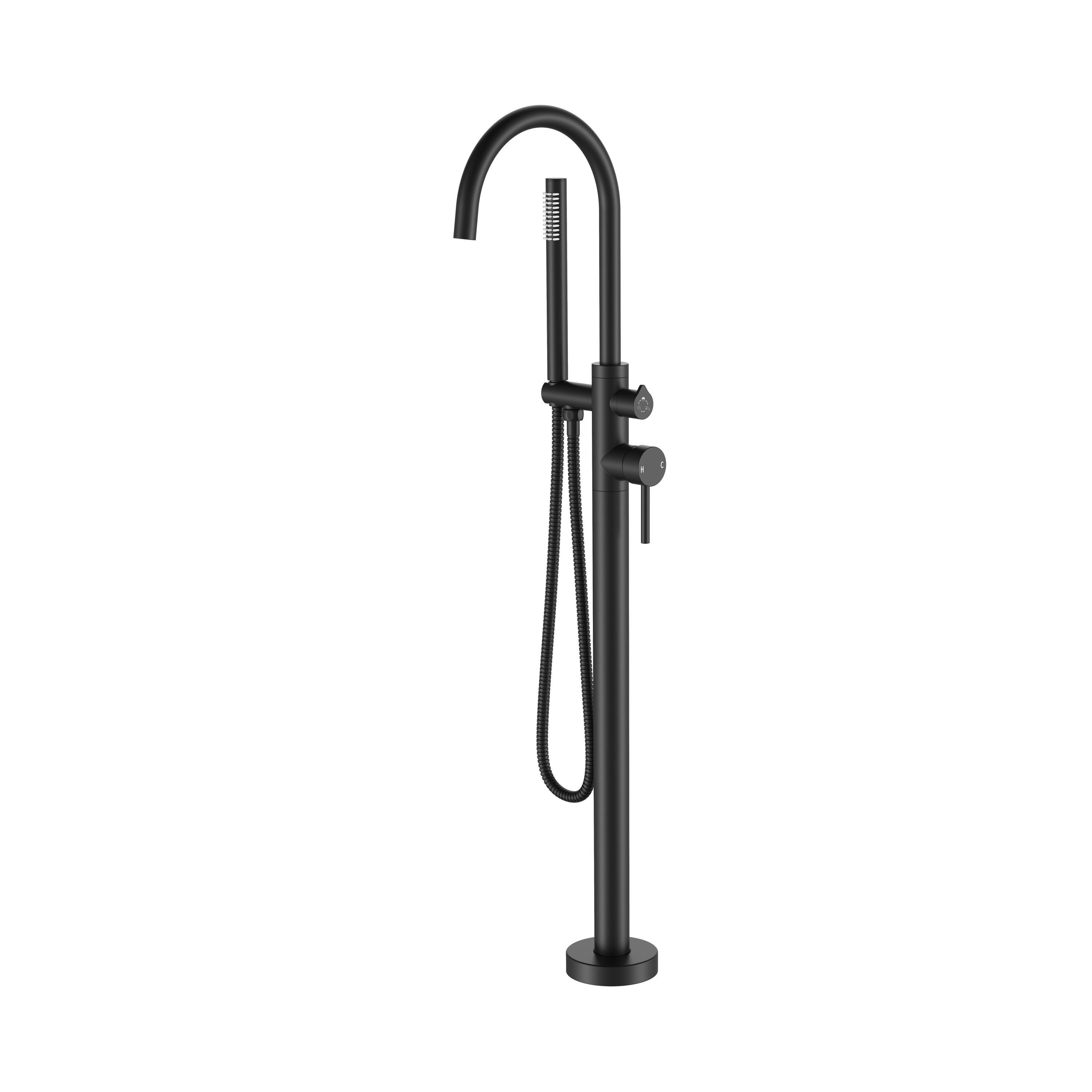 BISTONE 86H88 Freestanding Bath Mixer with Hand Shower — Available in Chrome, Brushed Nickel, Gunmetal Grey, Matte Black & Brushed Gold