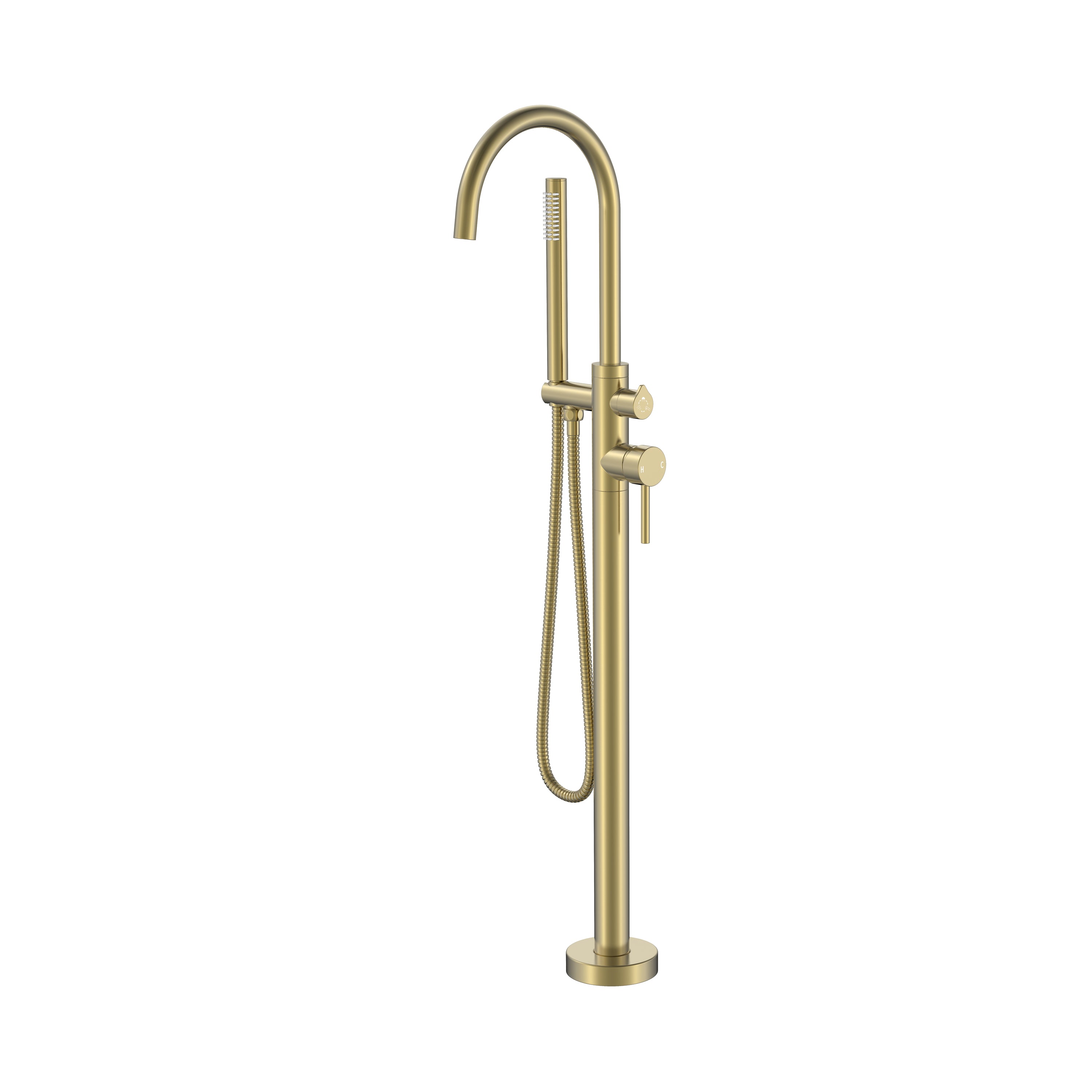 BISTONE 86H88 Freestanding Bath Mixer with Hand Shower — Available in Chrome, Brushed Nickel, Gunmetal Grey, Matte Black & Brushed Gold