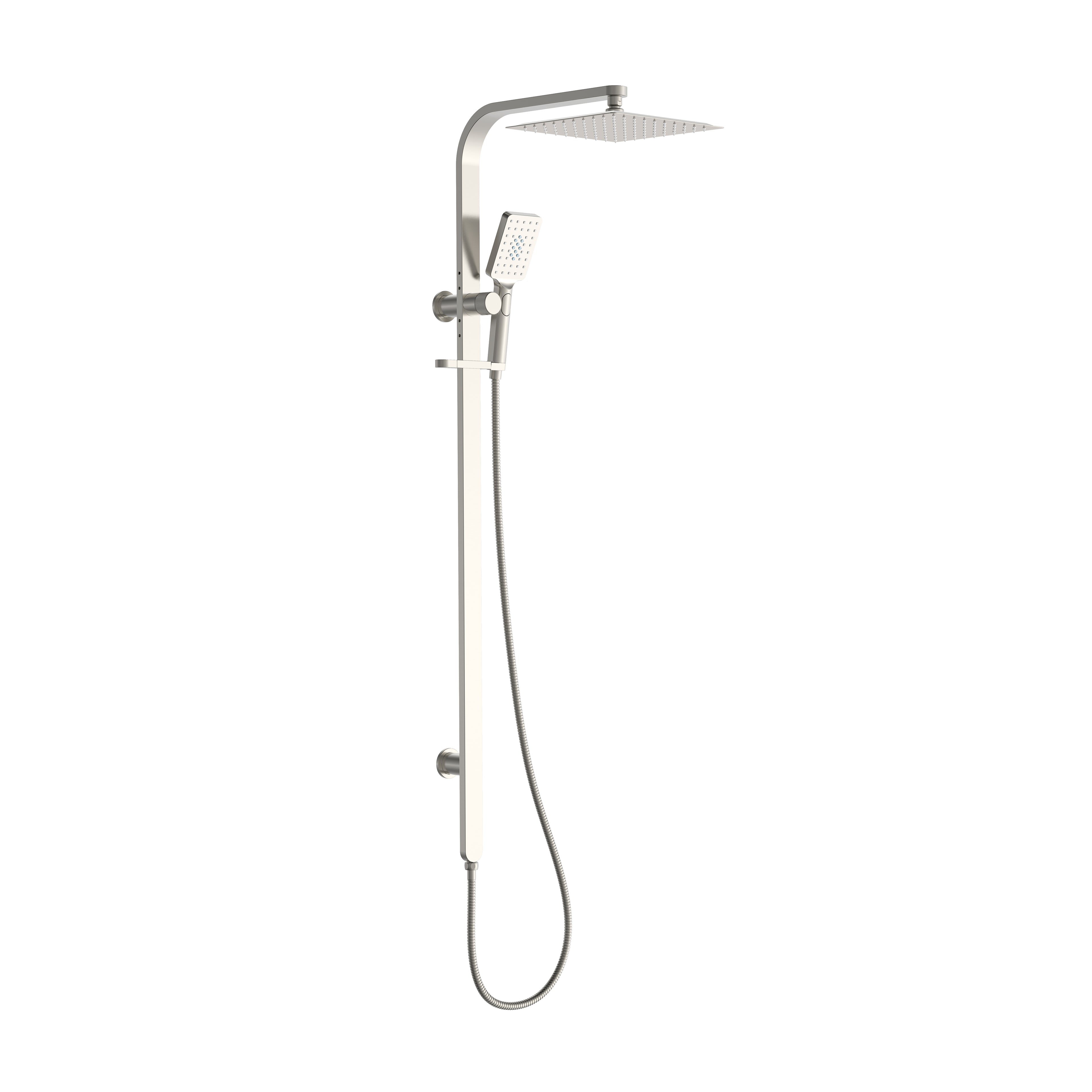 BISTONE 86H92 Square Shower Set with Hand Shower — Adjustable Head (250mm / 300mm) — Available in Chrome, Brushed Nickel, Gunmetal Grey, Matte Black & Brushed Gold