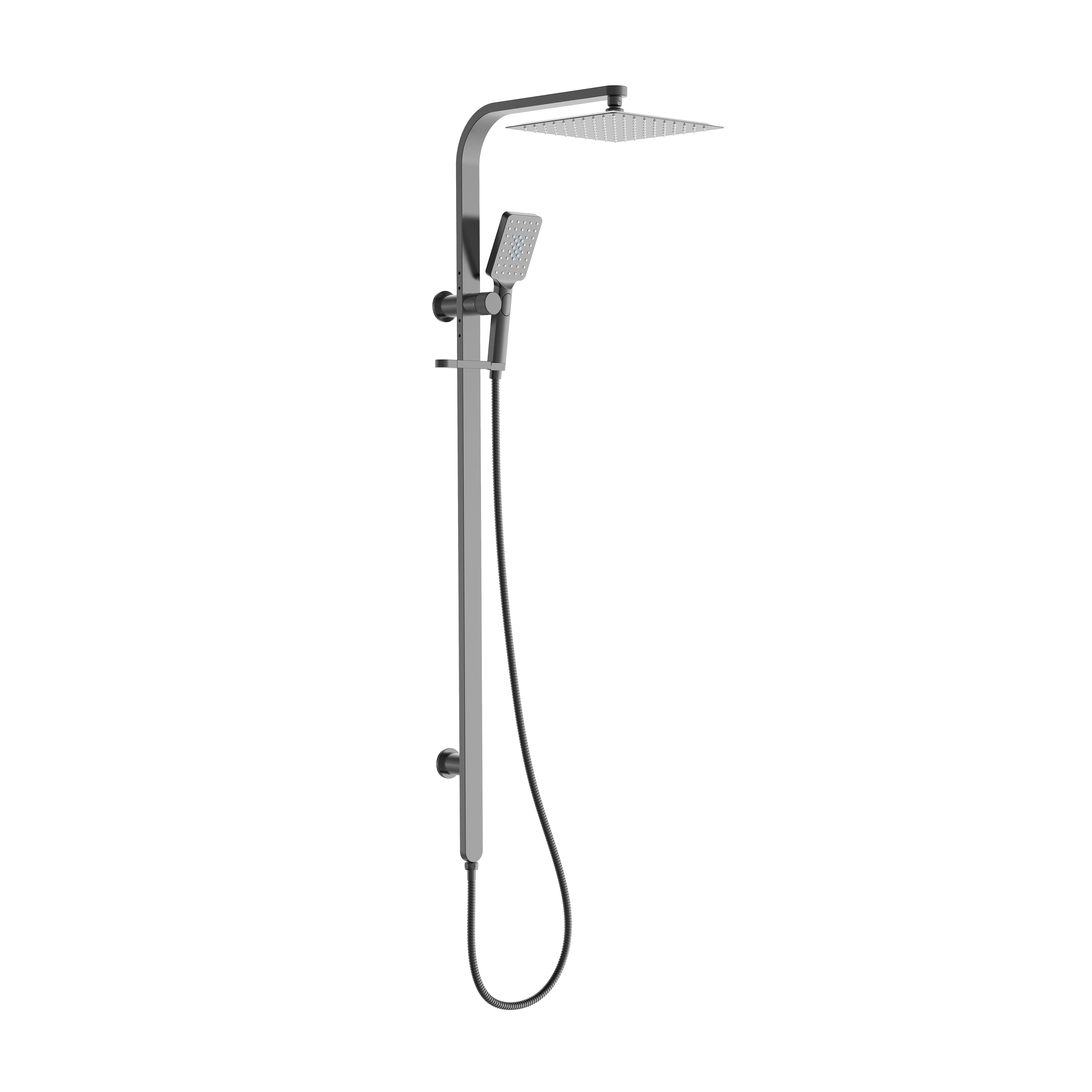 BISTONE 86H92 Square Shower Set with Hand Shower — Adjustable Head (250mm / 300mm) — Available in Chrome, Brushed Nickel, Gunmetal Grey, Matte Black & Brushed Gold