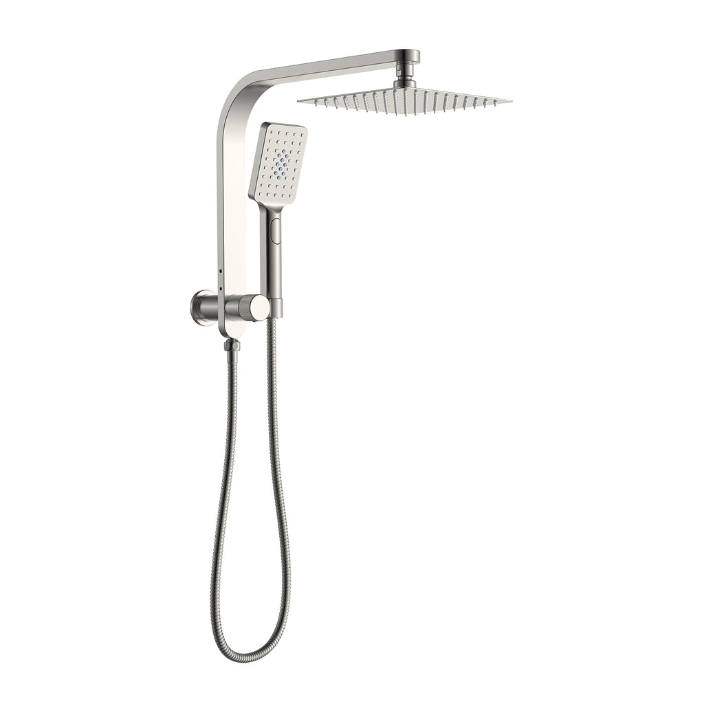 BISTONE 86H94 Wall-Mounted Shower Set with Hand Shower — Compact Design with Optional 250mm or 300mm Showerhead — Available in Chrome, Brushed Nickel, Gunmetal Grey, Matte Black & Brushed Gold