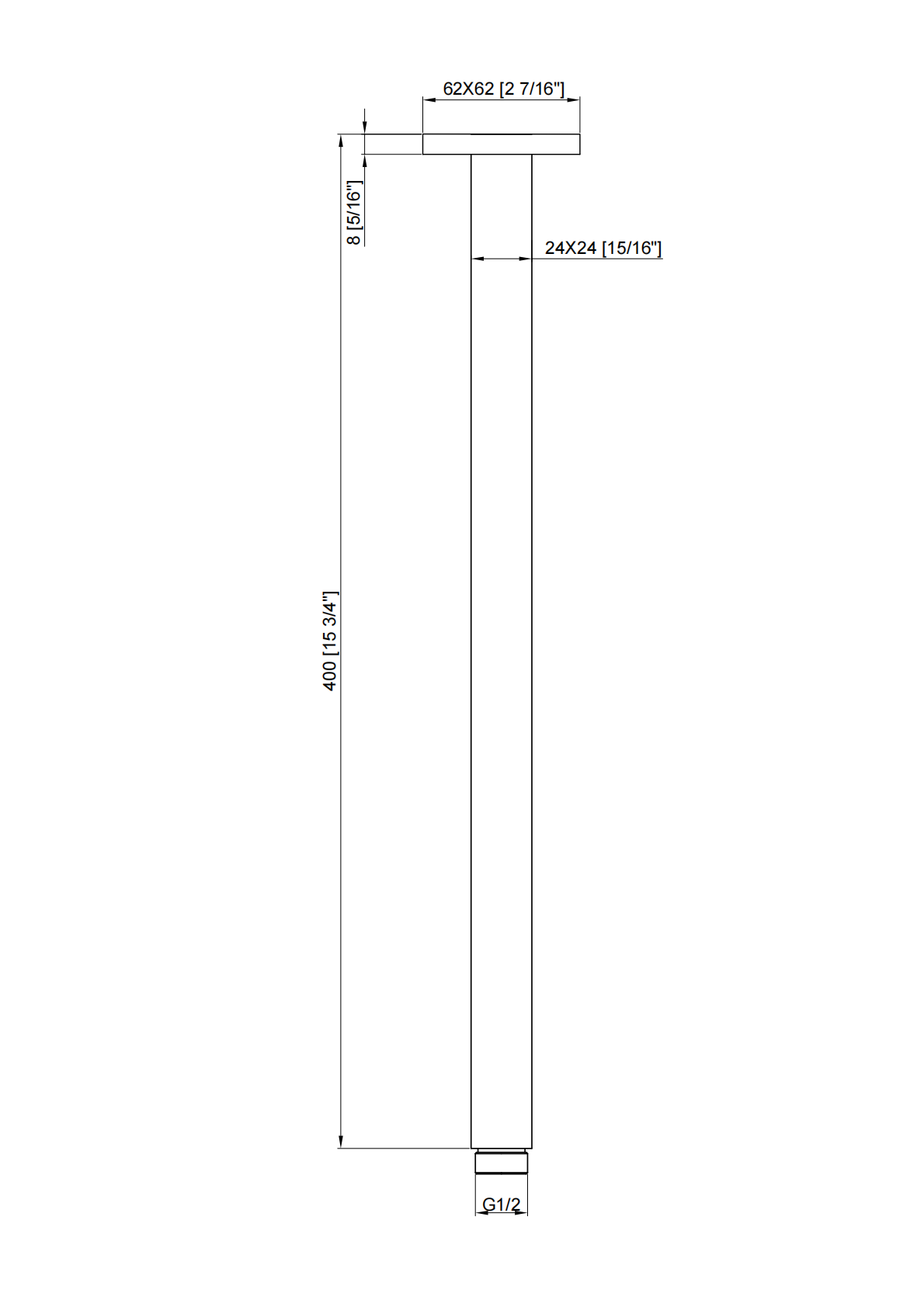SA03 Ceiling Shower Arm