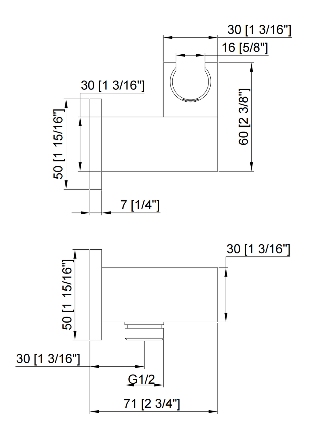 BISTONE 86H50 - Shower Sets —with 250mm/300mm, Square/Circular Head Options - Available in Brushed Nickel, Polished Chrome, Gunmetal Grey, Matte Black & Brushed Gold
