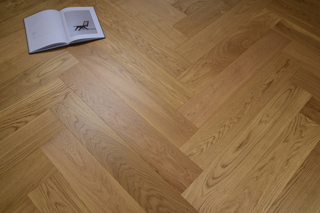 Smoked Natural – European Oak Parquetry Herringbone