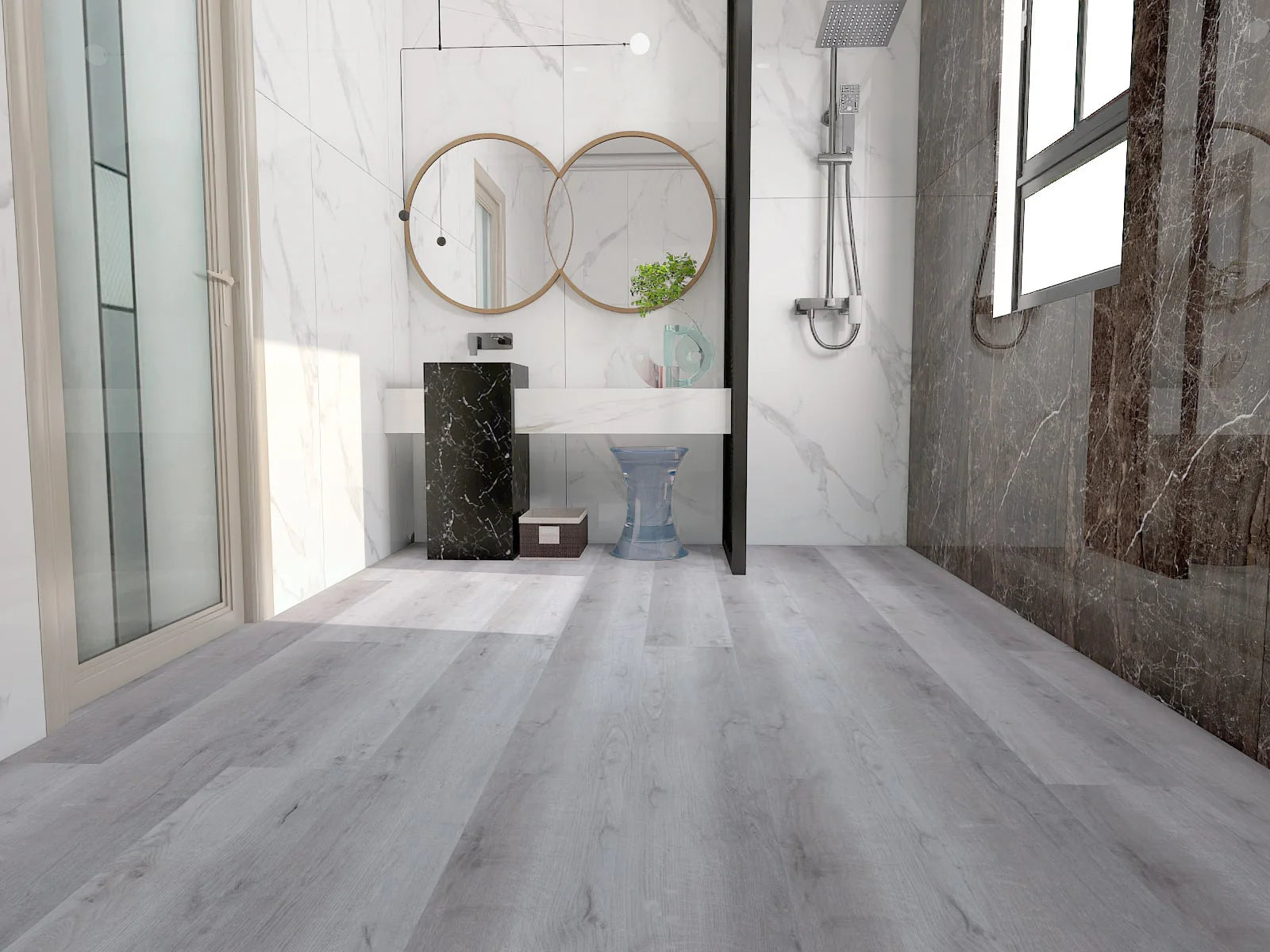 MBM 08 – IRIDESCENT MIST - Natural Blackbutt Hybrid Flooring - Boston Hybrid Flooring Collections — Waterproof, Fire-Resistant, and Ultra-Durable