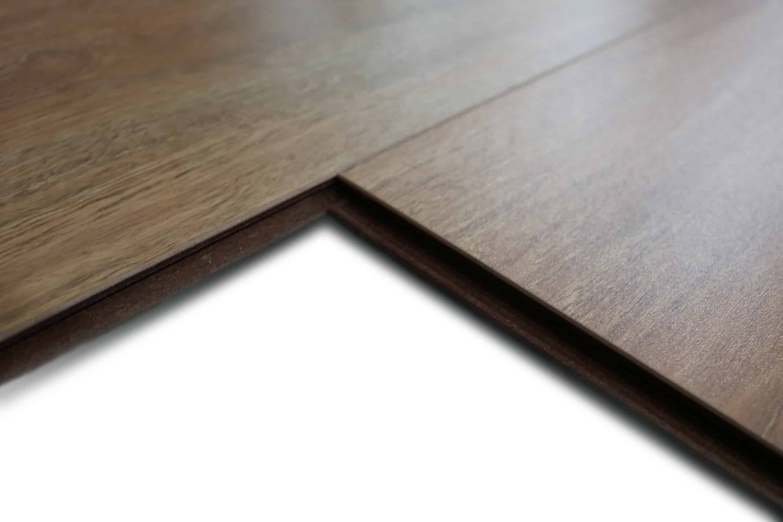 C 06 – LIGHT SPOTTED GUM CLASSIC HYBRID FLOORING - BOSTON Classic Hybrid Flooring Collection — Warm Walnut Finish, Water-Resistant & AC5 Rated