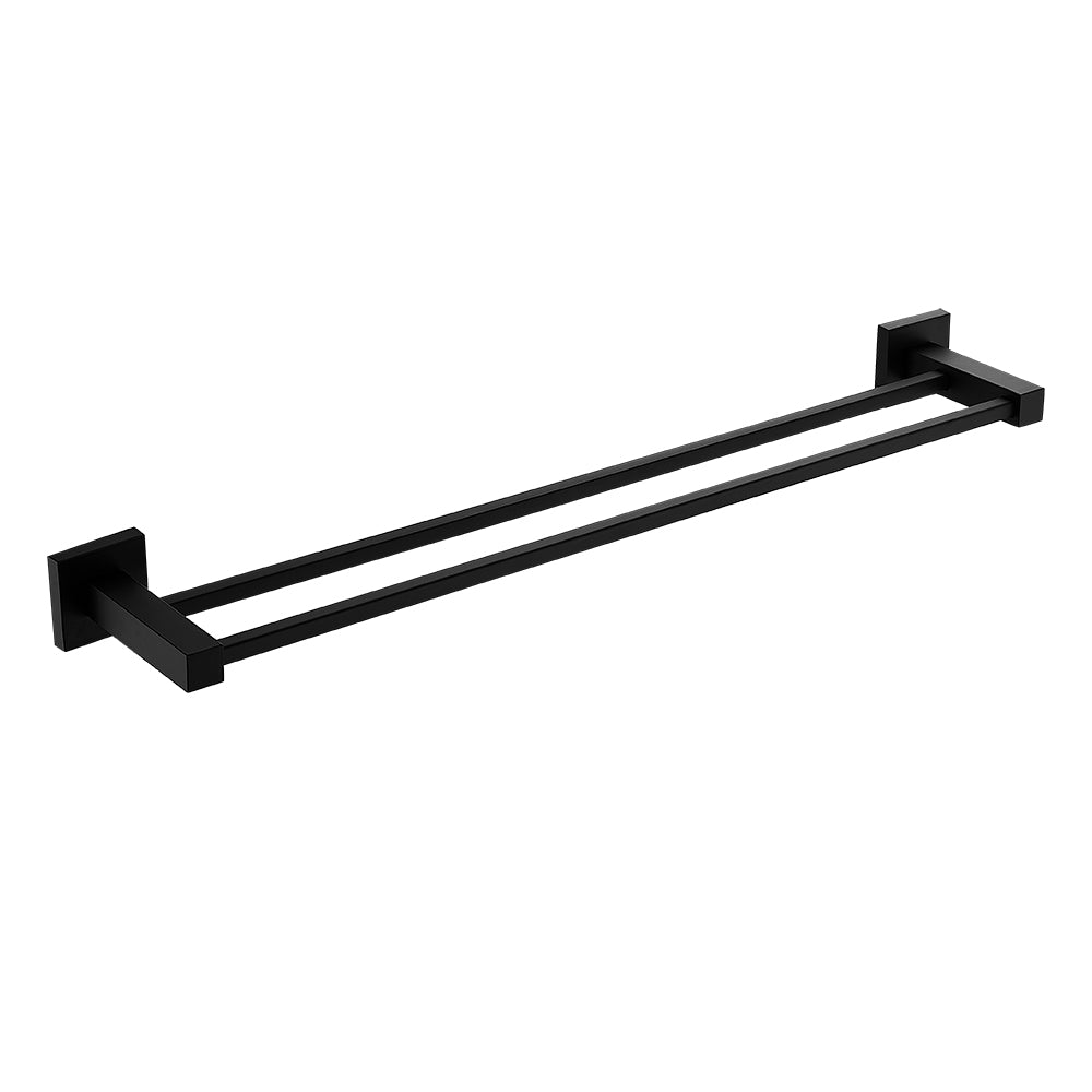 BISTONE F6008-60 Double Towel Bar — Modern Square Wall-Mounted 600mm Rail