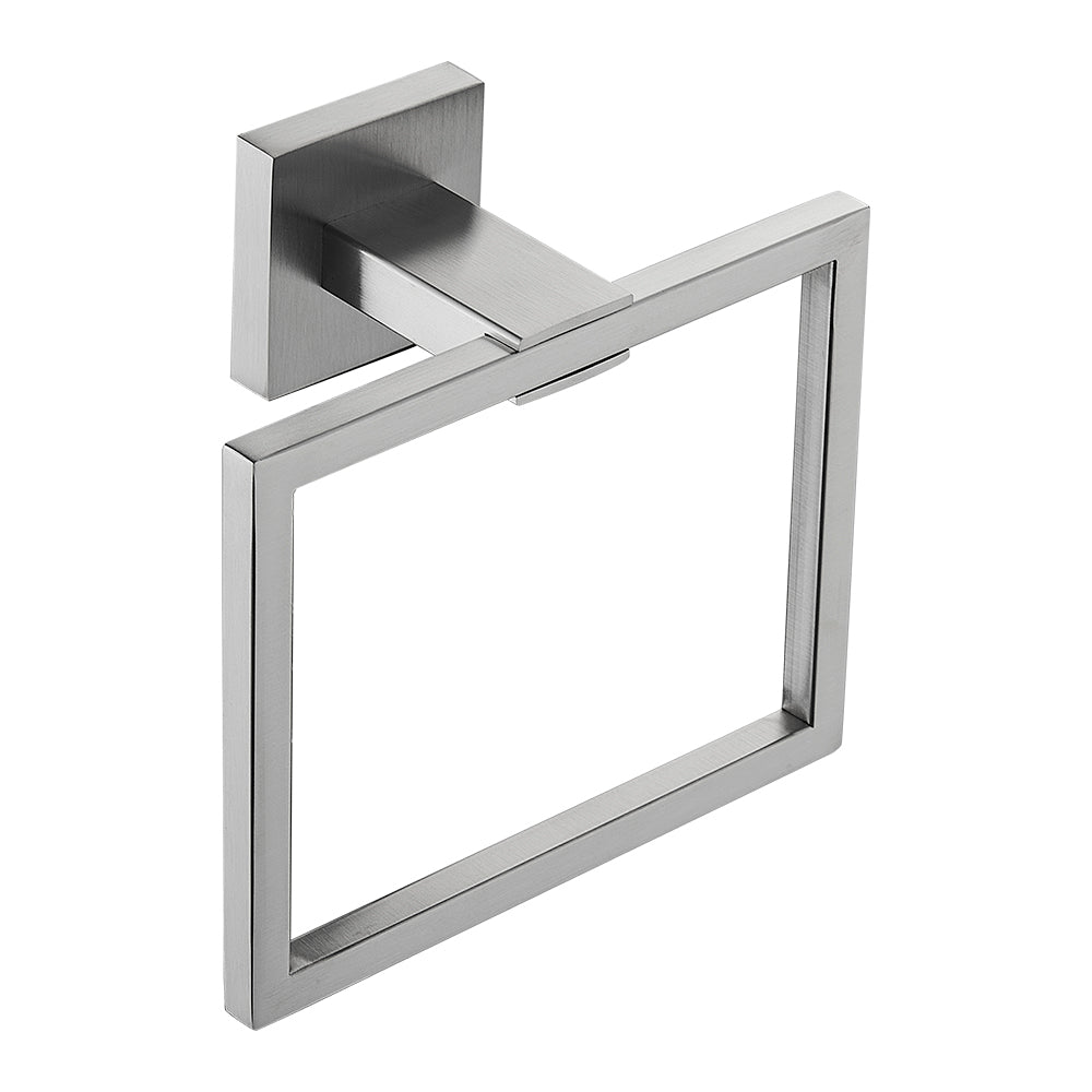 BISTONE F6007 Towel Ring — Modern Square Wall-Mounted Bathroom Ring