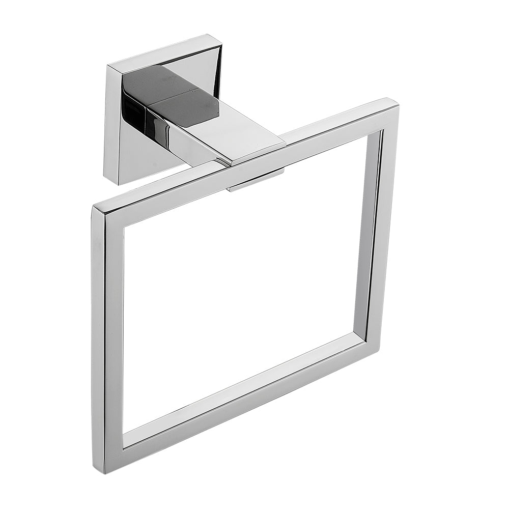 BISTONE F6007 Towel Ring — Modern Square Wall-Mounted Bathroom Ring