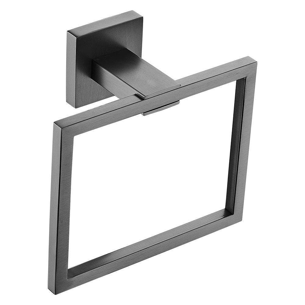 BISTONE F6007 Towel Ring — Modern Square Wall-Mounted Bathroom Ring