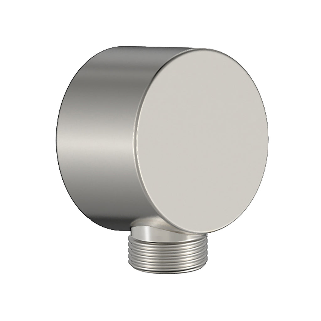 BISTONE E02 Wall Outlet Elbow — Round Design for Hand Shower Connection — Available in Chrome, Brushed Nickel, Gunmetal Grey, Matte Black