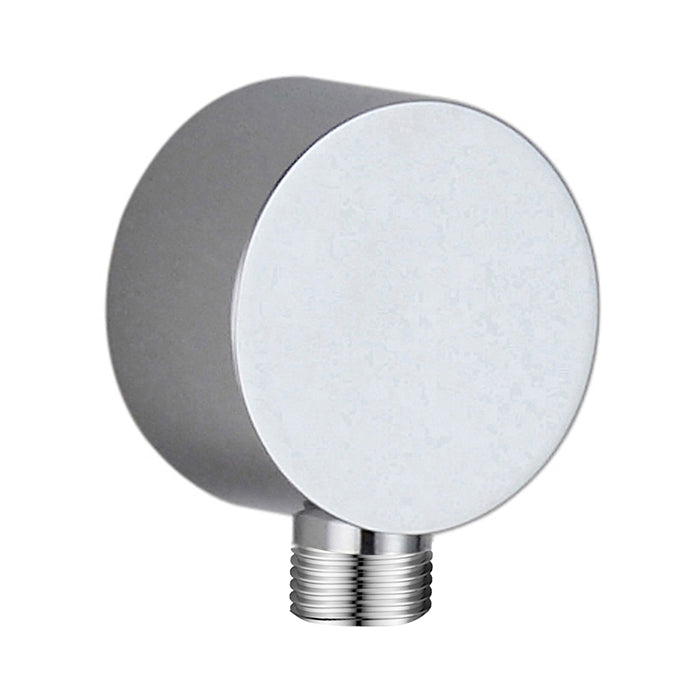 BISTONE E02 Wall Outlet Elbow — Round Design for Hand Shower Connection — Available in Chrome, Brushed Nickel, Gunmetal Grey, Matte Black