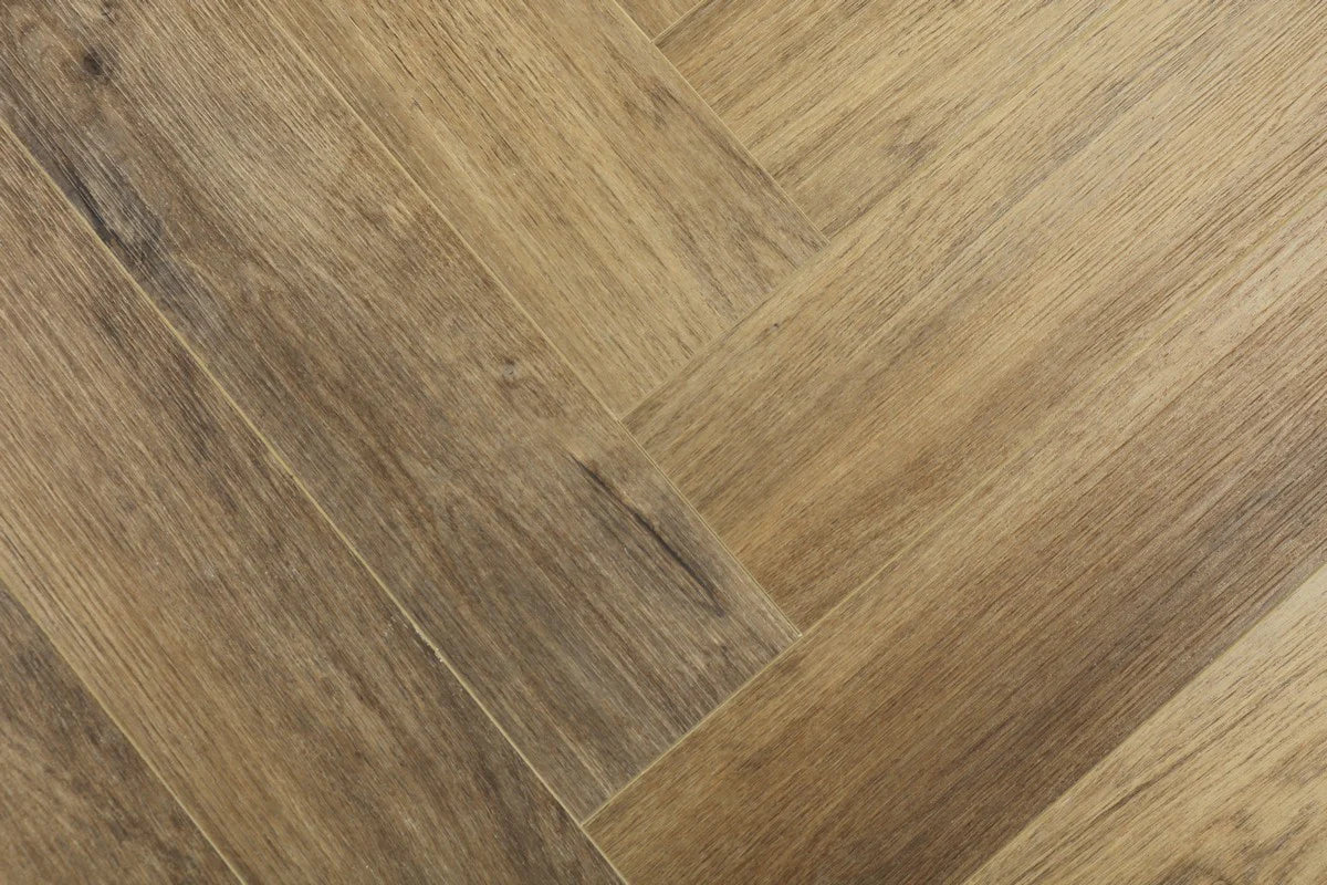 Ergo Herringbone Hybrid Flooring Collection — E04 Premium Herringbone, 100% Waterproof & Fire-Resistant