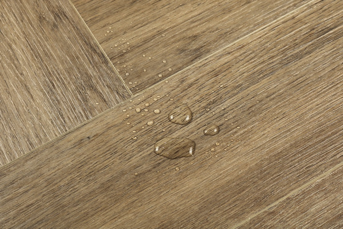 Ergo Herringbone Hybrid Flooring Collection — E04 Premium Herringbone, 100% Waterproof & Fire-Resistant