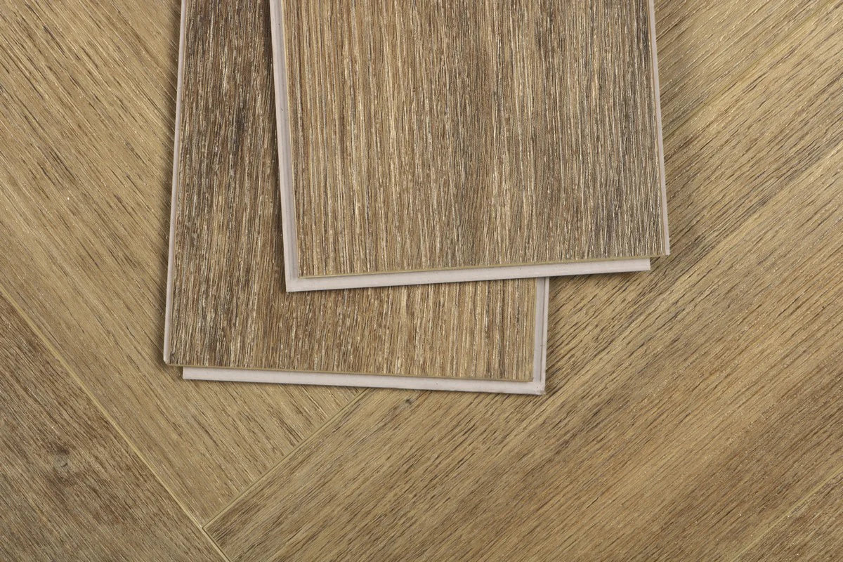 Ergo Herringbone Hybrid Flooring Collection — E04 Premium Herringbone, 100% Waterproof & Fire-Resistant