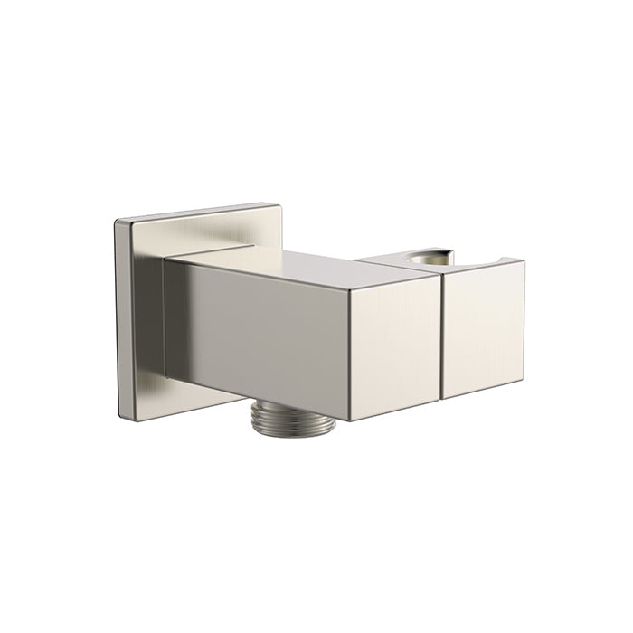 BISTONE E05 Wall Outlet with Hand Shower Holder — Square Design — Available in Chrome, Brushed Nickel, Gunmetal Grey, Matte Black & Brushed Gold