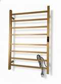 8-Bar Heated Towel Rail, Square Tube Design, W62*H91 cm, Wall Mounted Electric Towel Warmer, 8-Bar Square Post Style