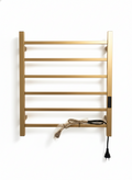 6-Bar Heated Towel Rail, Square Tube Design, W62*H67 cm, Wall Mounted Electric Towel Warmer, 6-Bar Square Post Style