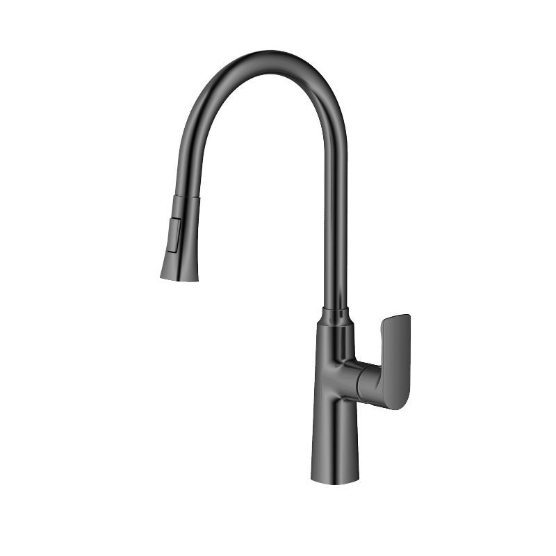 BISTONE 82H51 Pull-Out Kitchen Mixer Tap — Available in Chrome, Brushed Nickel, Gunmetal Grey, Matte Black & Brushed Gold