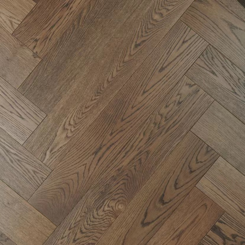 French Grey – European Oak Parquetry Herringbone