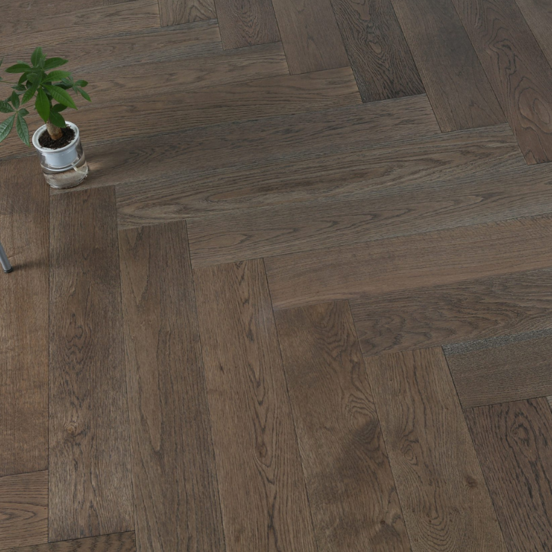 Mink – European Oak Parquetry Herringbone