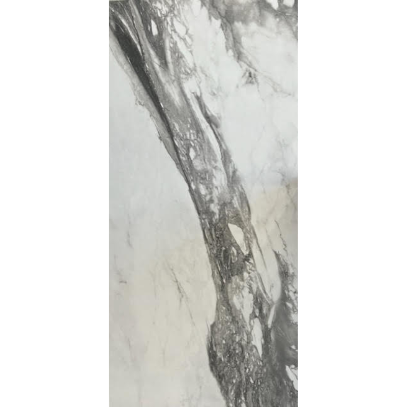 AmazingTiles Dark Calacatta Grey Gloss Porcelain Floor Tile — 600x1200mm