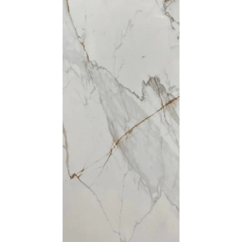 AmazingTiles Grey & Gold Carrara Gloss Porcelain Tile — 600x1200mm